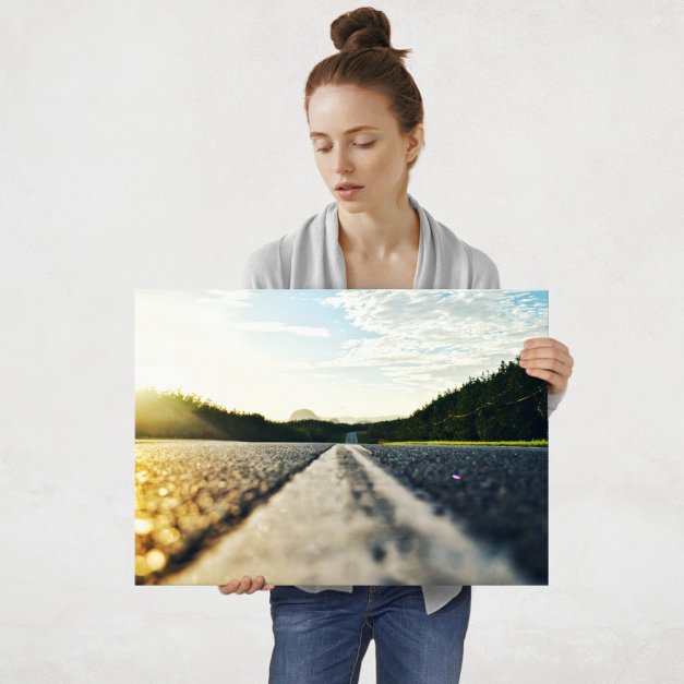 Plakat metalowy leśna droga L