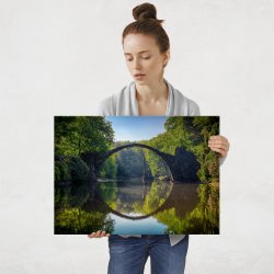 Plakat metalowy leśny most L