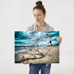 Plakat metalowy plaża L