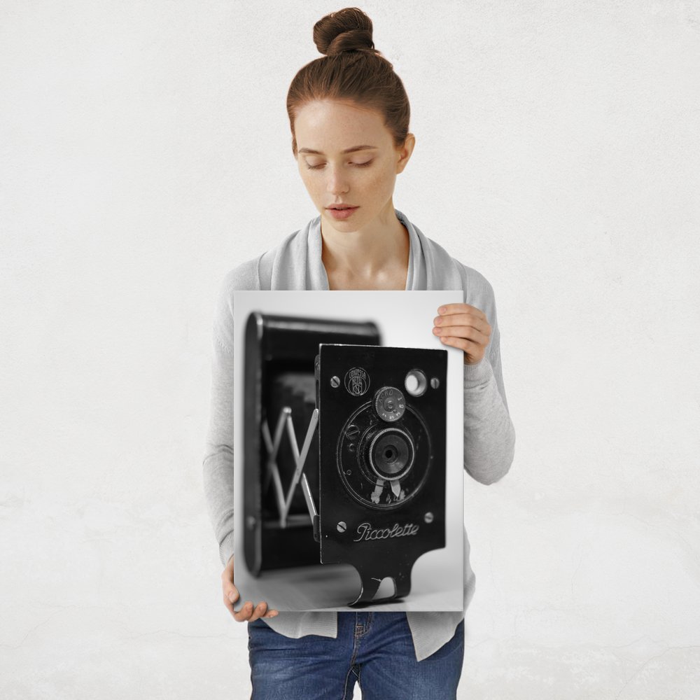 Plakat metalowy aparat analogowy M