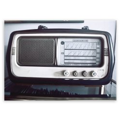 Plakat metalowy stare radio M