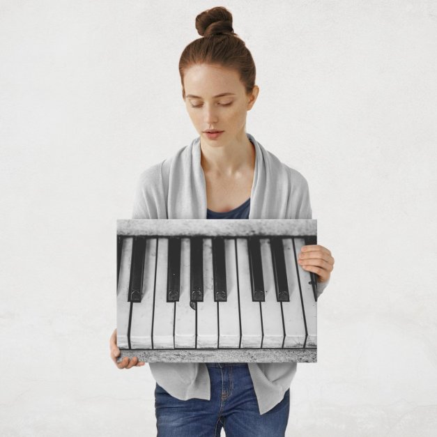 Plakat metalowy stare pianino M