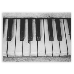Plakat metalowy stare pianino L