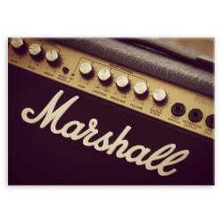 Plakat metalowy wzmacniacz Gitary Marshall M