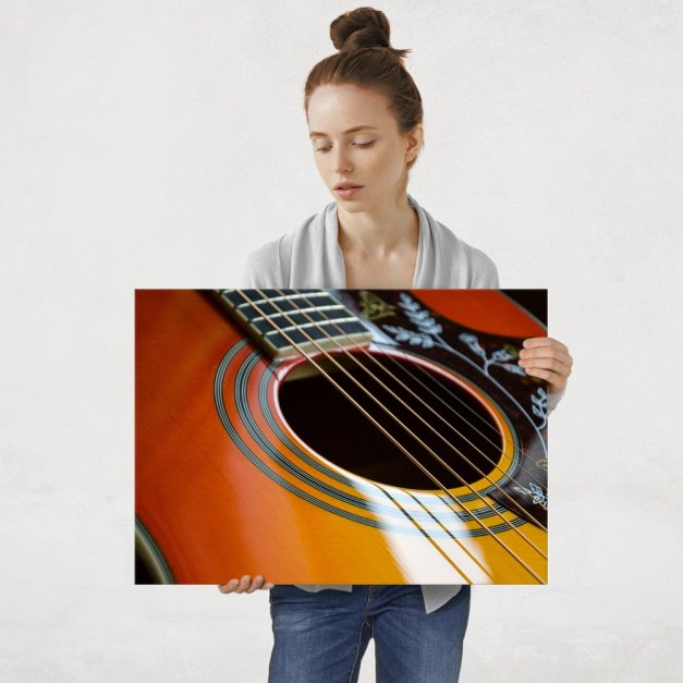 Plakat metalowy gitara L