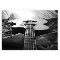 Plakat metalowy gitara L