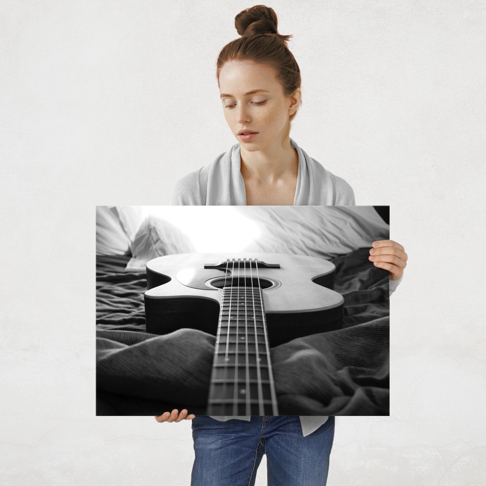 Plakat metalowy gitara L