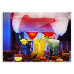 Plakat metalowy drinki M