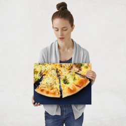 Plakat metalowy pizza M