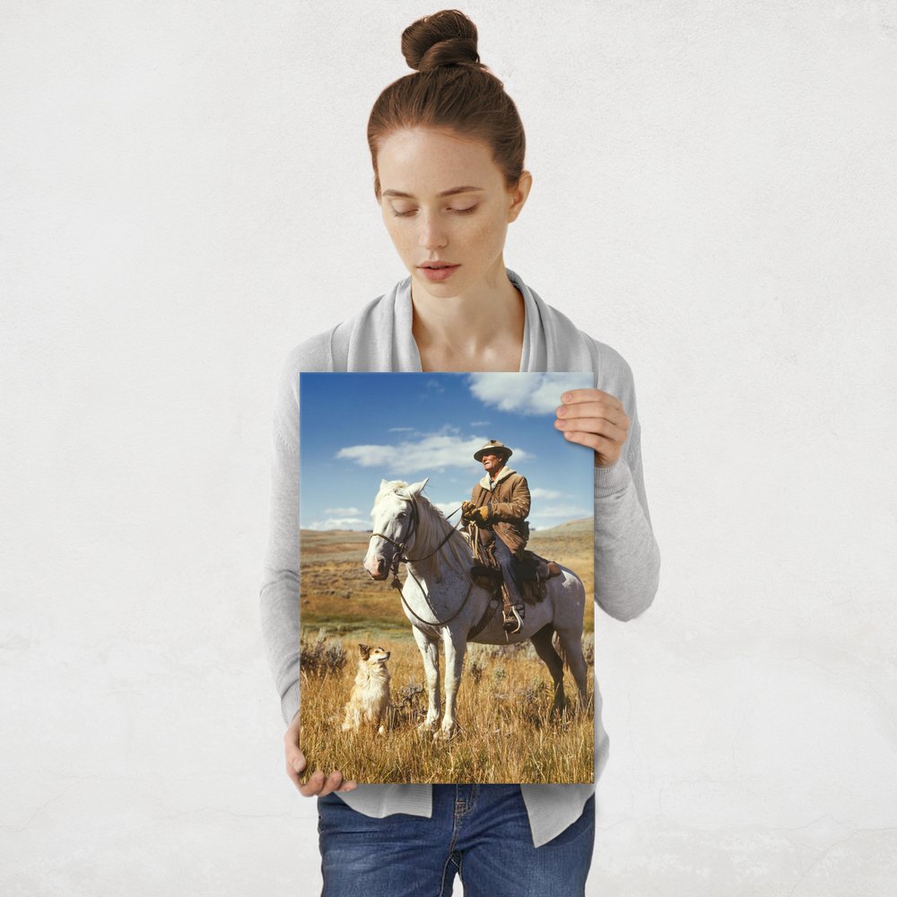 Plakat metalowy cowboy M