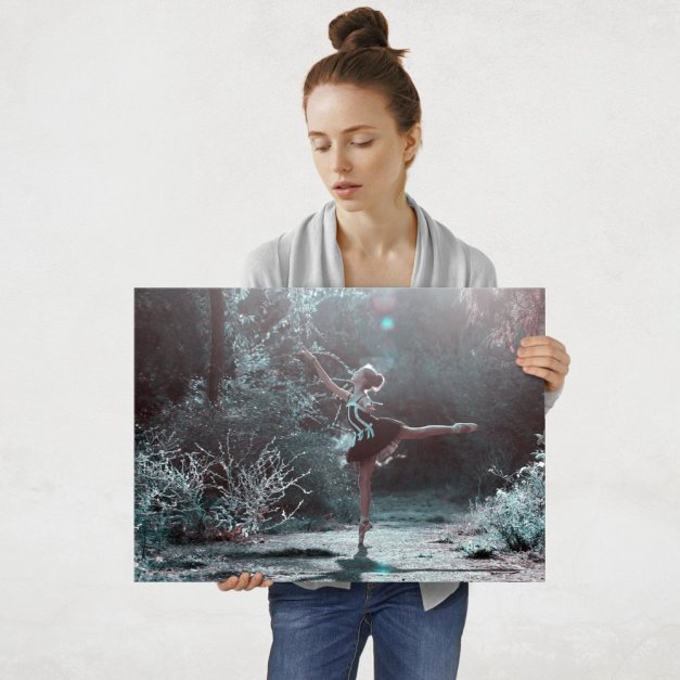 Plakat metalowy leśna ballerina L