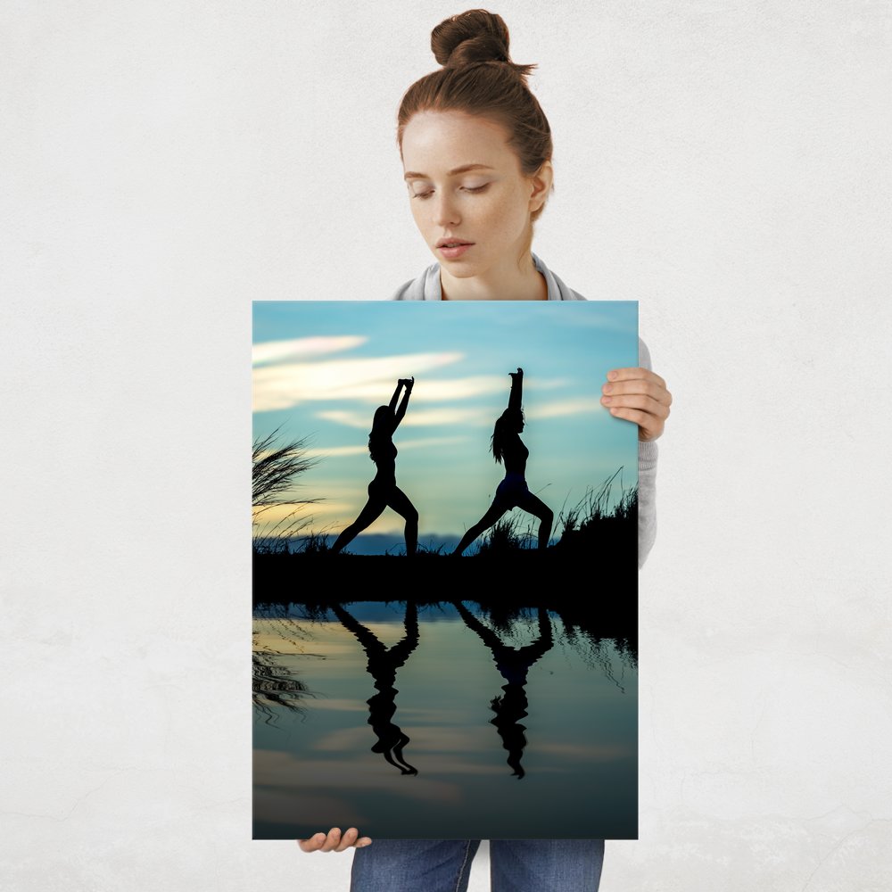 Plakat metalowy poranna gimnastyka L