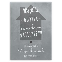 Plakat metalowy rozmiar L z nadrukiem dla pary na ślub rocznicę parapetówkę