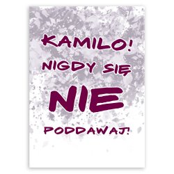 Plakat metalowy rozmiar L z nadrukiem dla niej na imieniny