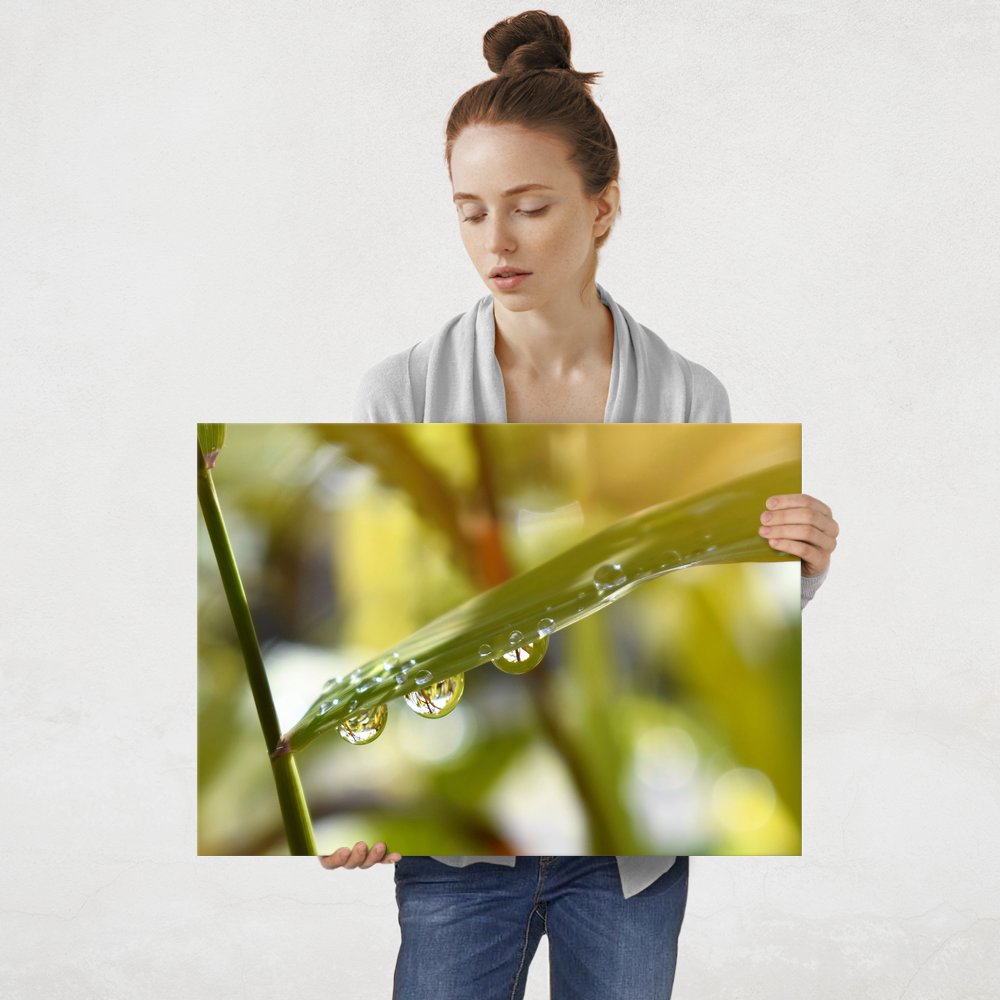 Plakat metalowy krople wody L