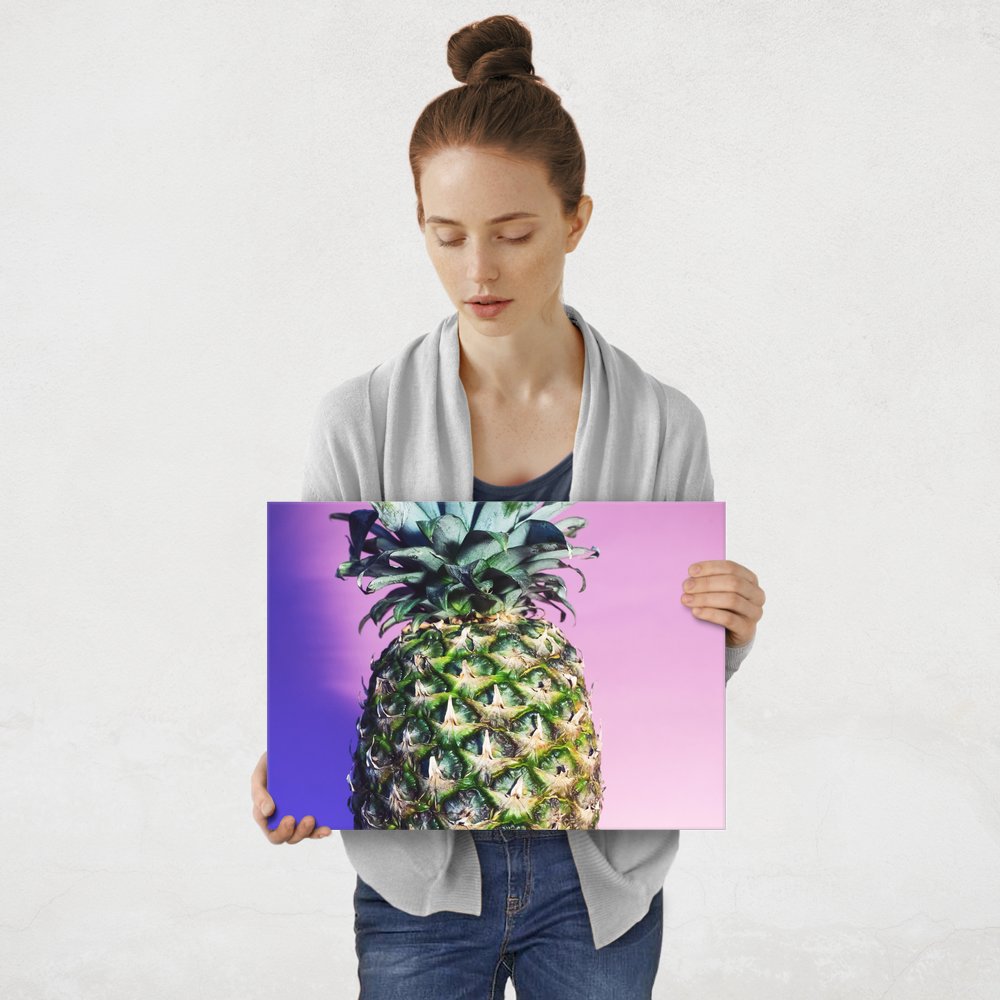Plakat metalowy ananas M
