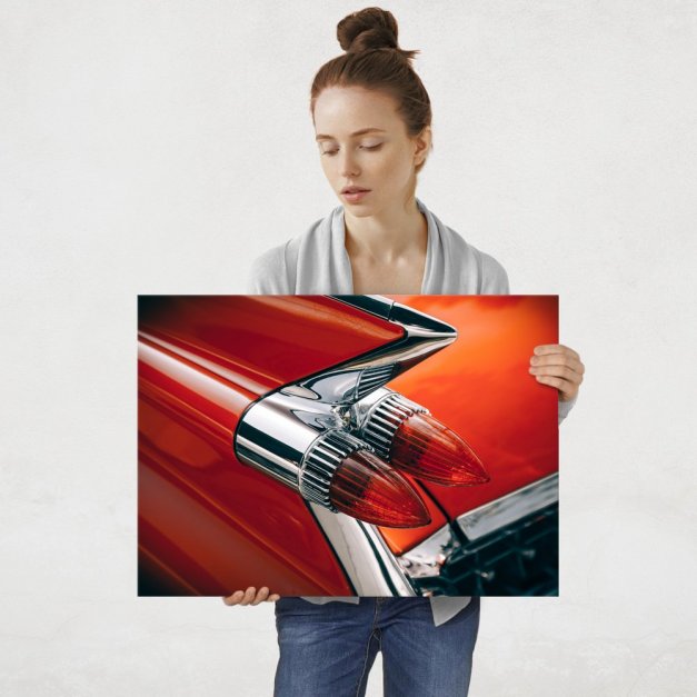 Plakat metalowy retro lampy L