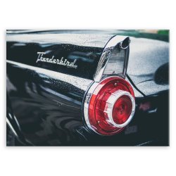 Plakat metalowy retro lampa M