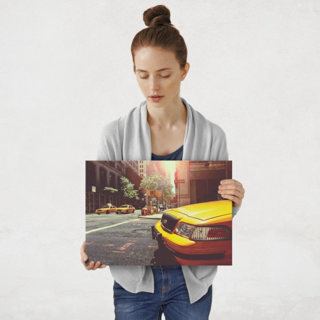Plakat metalowy amerykańskie taxówki M