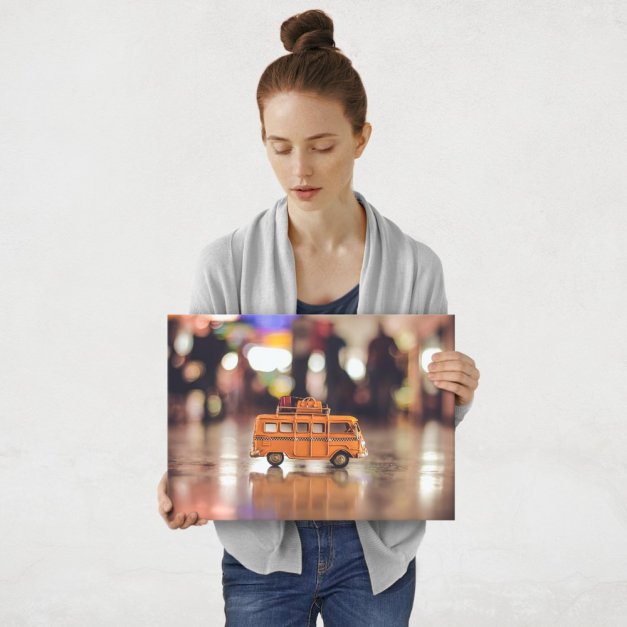 Plakat metalowy zabawka w metrze M