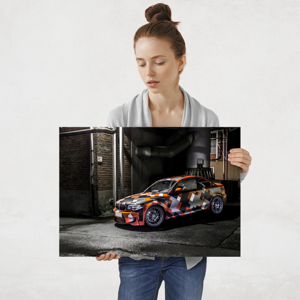 Plakat metalowy BMW po tuningu L