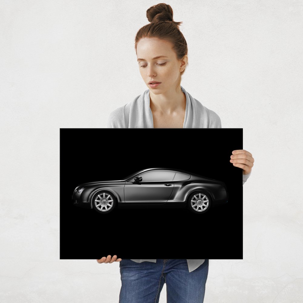 Plakat metalowy sportowy sedan L