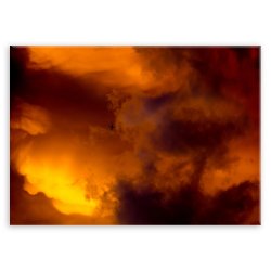 Plakat metalowy samolot w oddali L