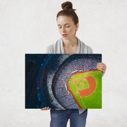 Plakat metalowy baseball L