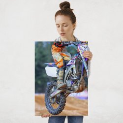 Plakat metalowy motocross L