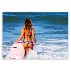 Plakat metalowy surferka M
