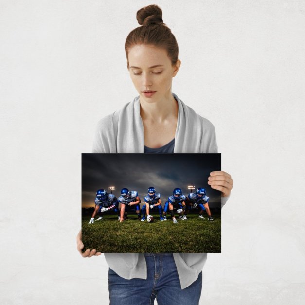 Plakat metalowy rugby M
