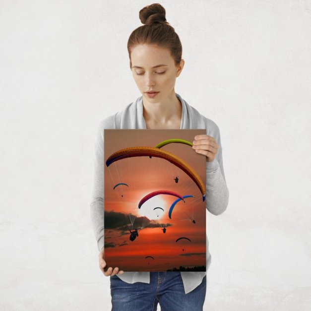 Plakat metalowy ekipa skoczków spadochronowych M