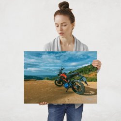 Plakat metalowy motor L
