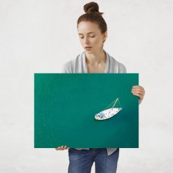 Plakat metalowy jacht L