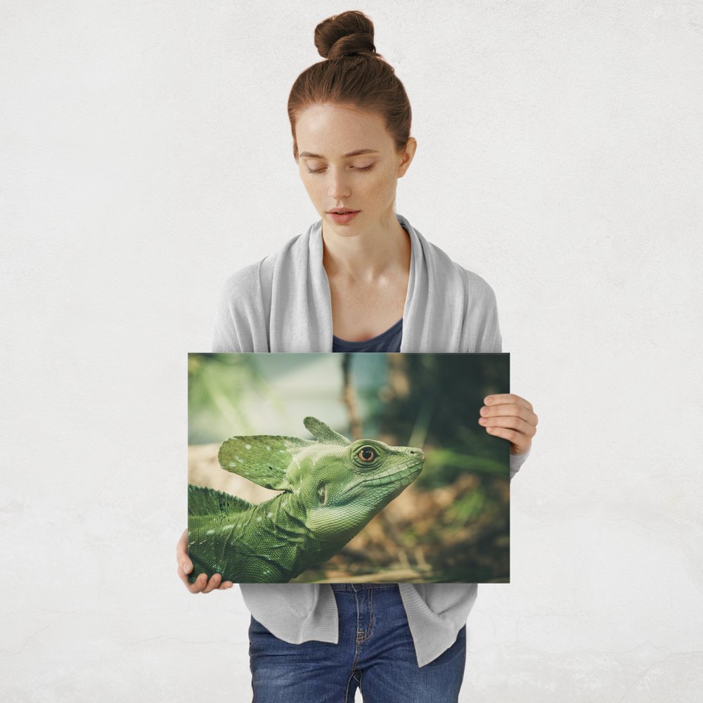 Plakat metalowy iguana M