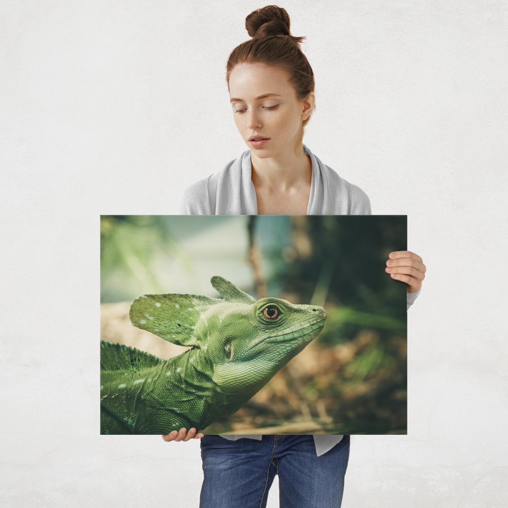 Plakat metalowy iguana L