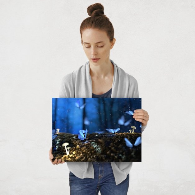 Plakat metalowy magiczny las M