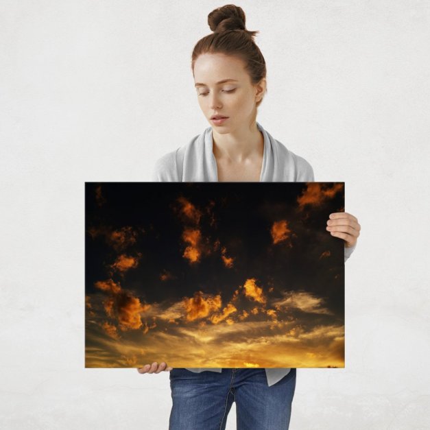 Plakat metalowy chwilę przed nocą L