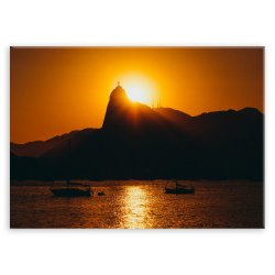 Plakat metalowy widok w rio de janerio M