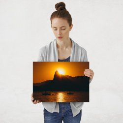 Plakat metalowy widok w rio de janerio M