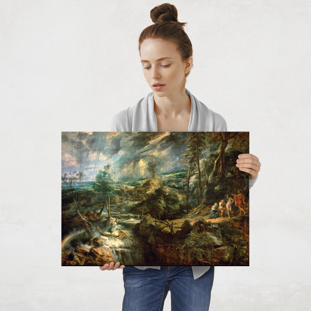 Plakat metalowy Peter Paul Rubens Landscape with Philemon and Baucis L
