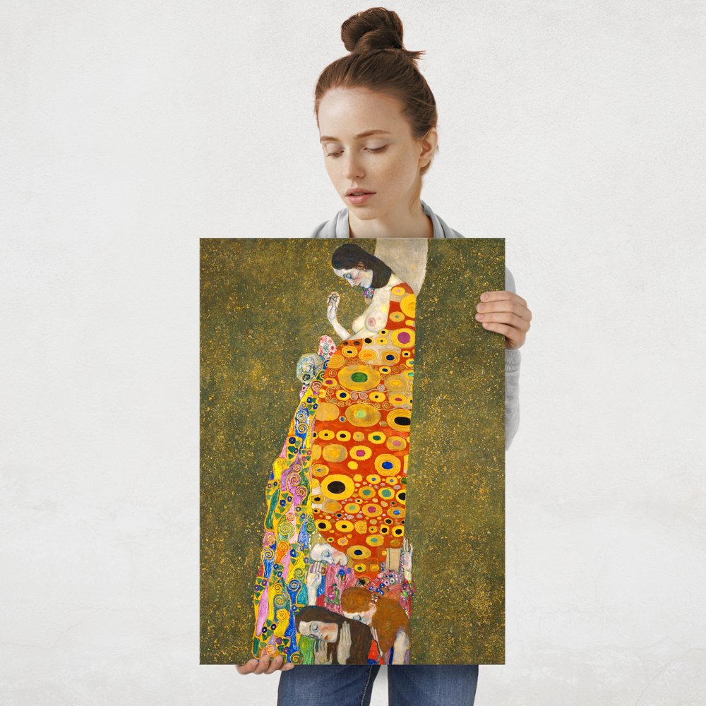 Plakat metalowy Gustav Klimt Hope, II L