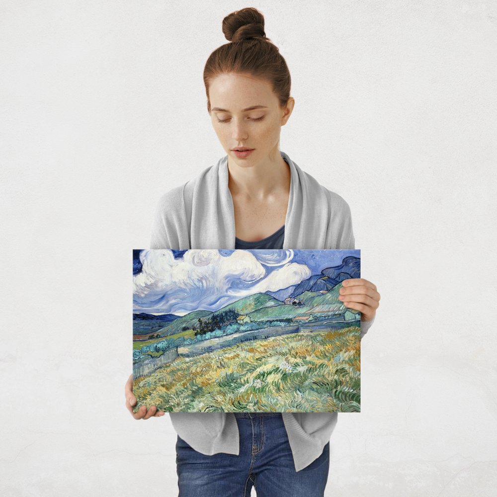 Plakat metalowy Vincent Van Gogh Landscape from Saint-Rémy M