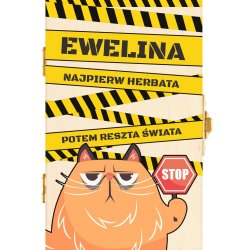 Herbata w drewnianej skrzyni z grawerem dla kociary na imieniny