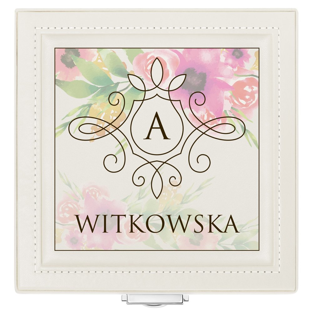 Szkatułka kremowa na biżuterię z nadrukiem dla niej