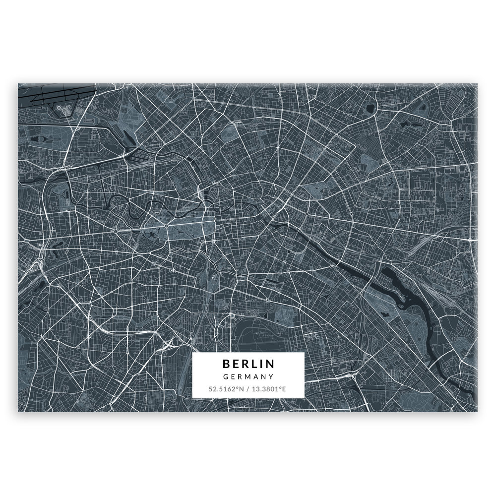 Plakat metalowy Mapa Navy Berlin M