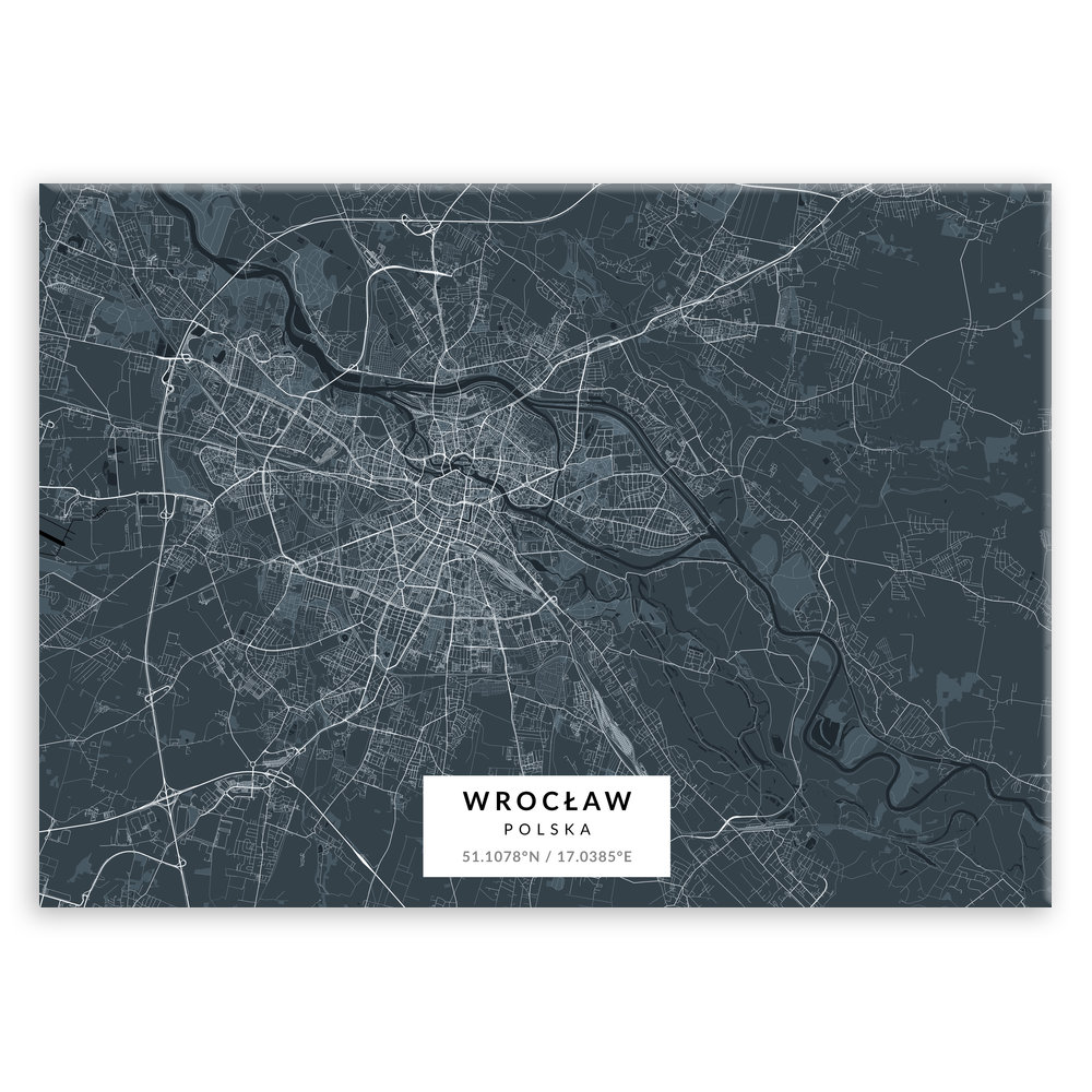 Plakat metalowy Mapa Navy Wrocław M