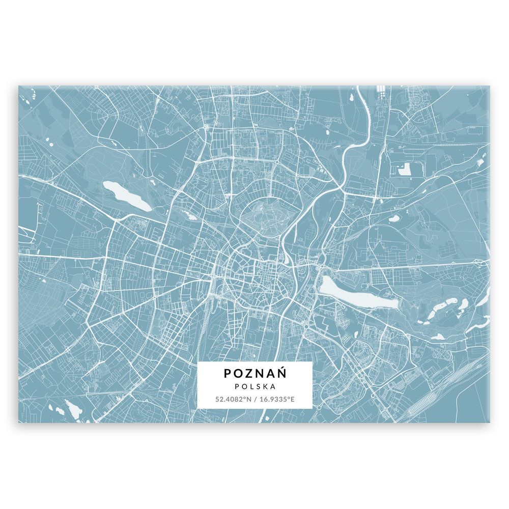 Plakat metalowy Mapa Lazur Poznań L