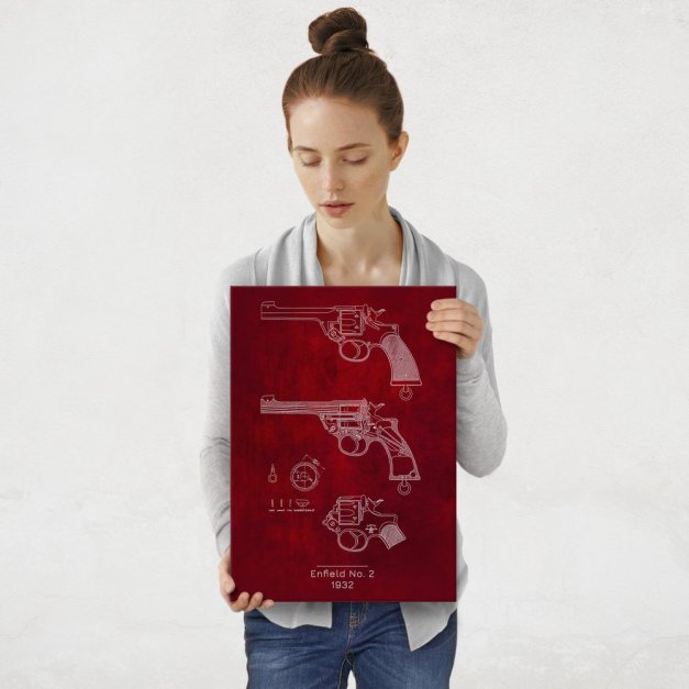 Plakat metalowy Enfield No- 2 Projekt Scarlet M