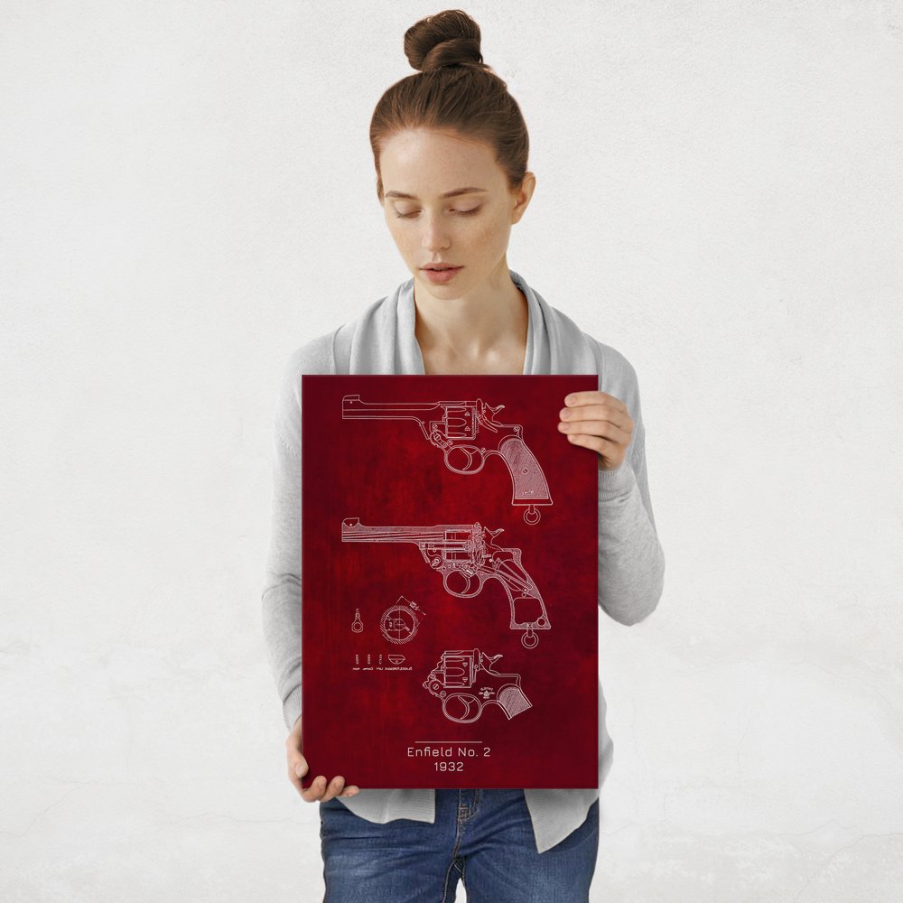 Plakat metalowy Enfield No- 2 Projekt Scarlet M